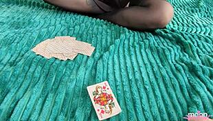 Lost at strip cards russian teen 18+agers have sex for first time with dirty talk