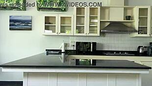 cute indian college teen bound teased countertop