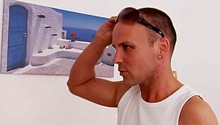 We're dildo-fucking our submissive bf hard in this ffm threeway