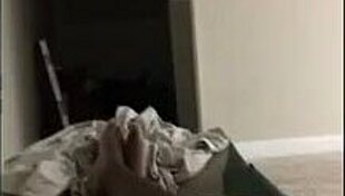 Hey, wanna watch this ebony babe squirt hard while we masturbate together?