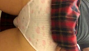 Shemale Teases in Dirty Underwear at Toilet