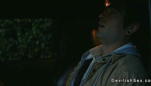 I'm Lost in This Tanned Brunette Babe's Big Tits Spooning on Rich Guy's Monster Cock