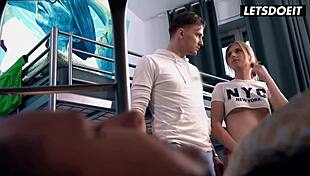 Aria Logan Lures Roommate with Seductive Bedroom Tease and Play