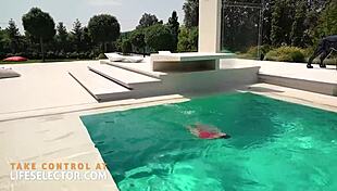 brunette SWIM SLUT kitana lure CRAVES COCK deep in her PUSSY outdoors