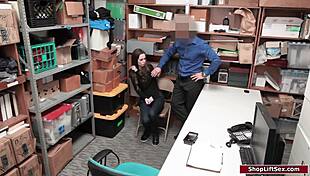 officer pounds stealing teen babe's tight holes deep!