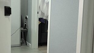 Home camera spies chubby milf housewife thick ass big boobs robe