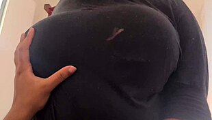 Stepmom's Big Boobs Tempt Babysitter into Bent-Over Ebony Cowgirl Room Ride!