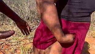 Ebony Babe's Outdoor Pussy Adventure