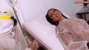 horny milf elisa sanches rides doctor's big cock in hospital bed