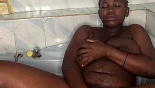 come on watch me pound my huge ass with this dildo in bathroom