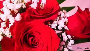 Sweet rose kisses lead triss-witch up lingerie stairway to bliss