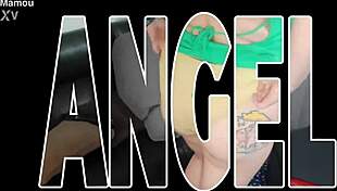 chubby mamou strips and shows her huge tits in angel episode 1