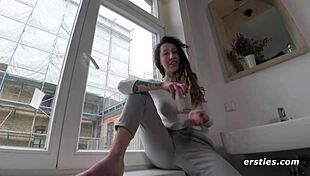 hey first time german lesbians rip clothes for wet pussy licking and dildo play