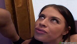 a sexy milf mommy with huge natural tits teases her wet pussy craving intense pleasure