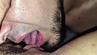 Oh man, she slurped my huge pussy then i breastfed her on my cock