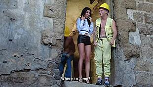 three workers convince inspector katty west: fuck us now! 🔥💦