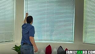 stepdad pounds slutty stepdaughter and stepniece in taboo threesome