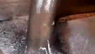 Homemade Ebony Handjob Milks Big Black Cock Cumshot