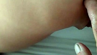 Tanned milf spreads wide for first time anal gaping homemade fuck