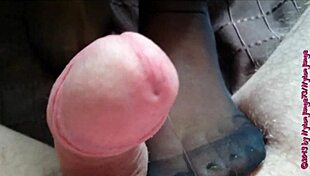 best nylon soles footplay with chubby granny toes and feet compilation 👣💦