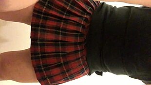 Shemale Teases in Dirty Underwear at Toilet