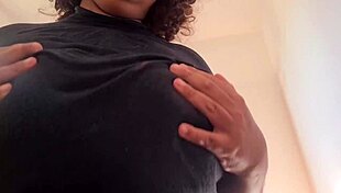 Stepmom's Big Boobs Tempt Babysitter into Bent-Over Ebony Cowgirl Room Ride!