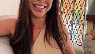 hey babe after interview suck this sloppy wet latina tits pov deepthroat