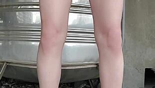 Ting Xuan pees outdoors into anal tease outdoors