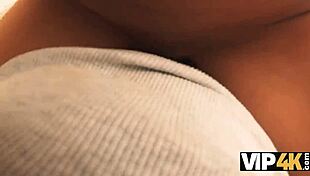 Blondie's wild public toilet fun with rich old friend watching.