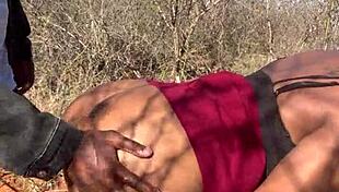 Ebony Babe's Outdoor Pussy Adventure