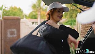 Redhead milf coach Siri straps teen's pussy in taboo lick fest