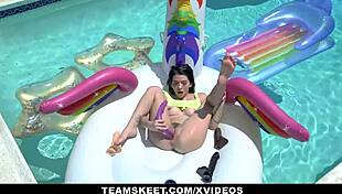 Tiny Riley Jean Ditches Dildo For Exxxtrasmall Big Cock