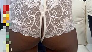 Flaquita Maniaca Shakes Narrow Ass While Destroying Tight Hole. With Massive Giant Dildo in Kinky Fetish Play