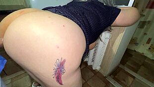 Hey stepmom's huge natural tits and fat ass make stepson cum hard anally