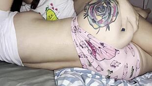 Lesbian Pijamada: Big Clit Pussies Licked and Strapon Fucked Wild