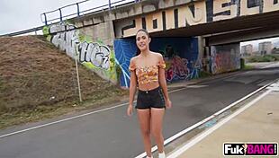 Nuria Millan screams ecstasy from public anal banging deep and rough