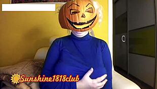 Halloween pervs ready for big boobs pumpkin cam fun?
