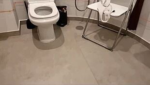 Girlfriend bathes unaware i film her fingering then she joins in teasing fun