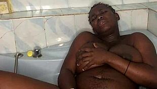 come on watch me pound my huge ass with this dildo in bathroom