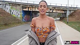 Nuria Millan screams ecstasy from public anal banging deep and rough