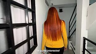 My Colombian Redhead Realtor With Big Tits Begs For My Hard Passionate Fuck In Lingerie!