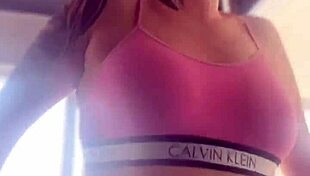 Gym Workout with Anal Plug Leaves Ass Lubed Wide for Huge Cock Pounding!