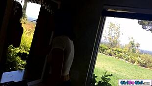 Coed POV Facesat Hard by Shaved New Girl Licking Pussy