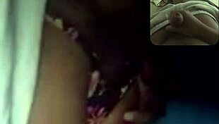 Hey, wanna watch this ebony babe squirt hard while we masturbate together?