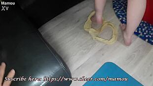 chubby mamou strips and shows her huge tits in angel episode 1