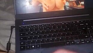 I'm jerking my big black cock to this big tits compilation cumming everywhere!