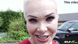 check out this skinny french granny socialite francesca getting hardcore handjob action from her kitten gilf lover