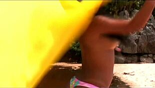 damn these bisexual exotic babes love threesome pounding and that huge jizz shower outdoors