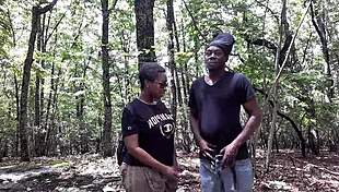 couple heads to forest for wild ass licking deepthroat and submissive gagging