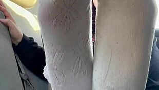 teen sneaks anal dildo joi feet play in car gets caught outdoors